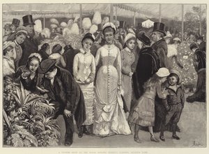 Een bloemenexpositie in de tuinen van de Royal Botanic Society, Regent